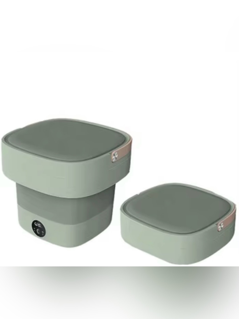 Portable Folding Mini Washing Machine in Sage Green